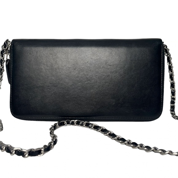 CHANEL CC Logo Zip Wallet on Adjustable Chain - Picture 7 of 11